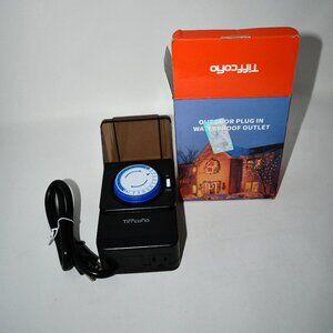 TiFFCOFiO Outdoor Timer Outlet Waterproof – 24-Hour Mechanical Light Timer, 2 Gr